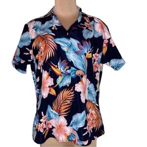 ten 2 one | Vintage Navy Hawaiian Shirt L